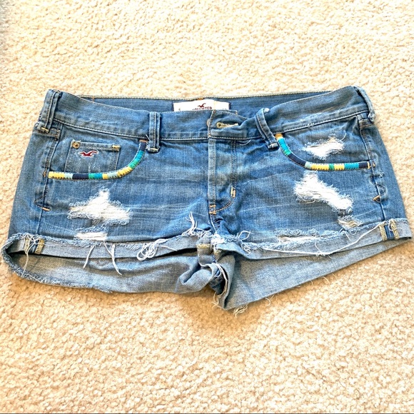 Hollister Pants - HOLLISTER Embroidered Jean Shorts—SZ 27/5(juniors)